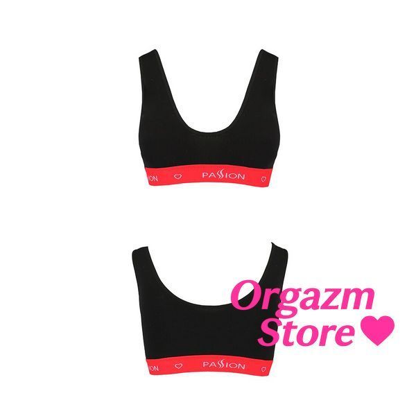 Спортивный топ на широких бретелях Passion PS003 TOP L, black SO4211 фото