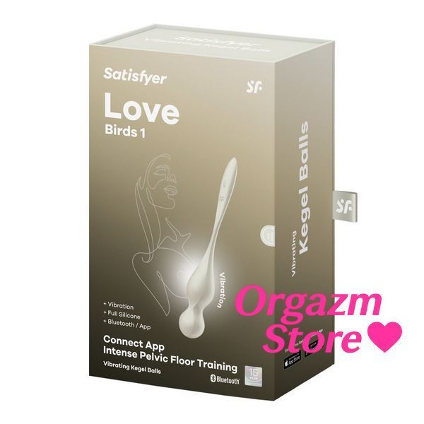 Вагінальні смарт-кульки з вібрацією Satisfyer Love Birds 1 Connect App White, 78 г SX0569 фото