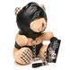 Плюшевый медвежонок HOODED Teddy Bear БДСМ в кожаном капюшоне с поводком, 23x16x12 см SO9815 фото 2