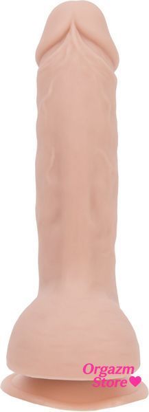 Вигнутий фалоімітатор на присосці ADDICTION &mdash; BRAD 7,5&Prime; Dildo With Balls, Beige SO5584 фото