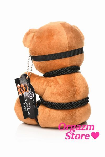 Плюшевый медвежонок ROPE Teddy Bear БДСМ в кожаной маске и обвязке, 22x16x12 см SO9816 фото