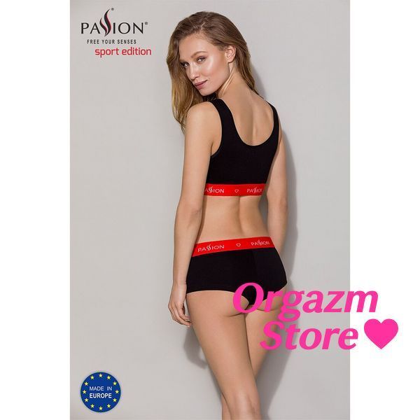 Спортивный топ на широких бретелях Passion PS003 TOP M, black SO4212 фото