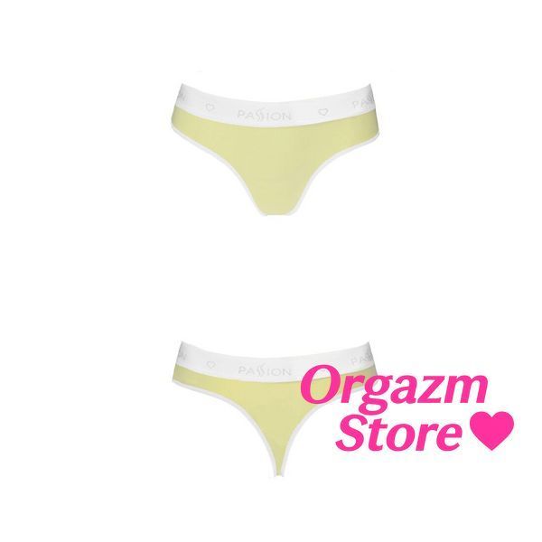 Спортивные трусики-стринги Passion PS007 PANTIES XL, yellow SO4262 фото