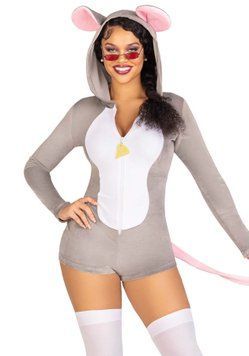 Комбінезон-костюм миші Leg Avenue Comfy Mouse XS, з капюшоном SO9220 фото