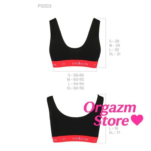 Спортивный топ на широких бретелях Passion PS003 TOP S, black SO4213 фото