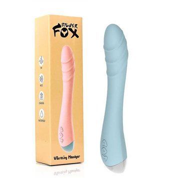 Вібратор Silver Fox для стимуляції точки G USB - Блакитний &mdash; Вібратори 1983903828 фото