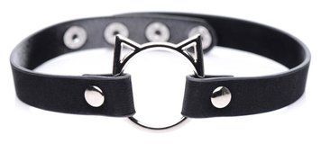 Чокер Master Series Kinky Kitty Ring Slim Choker - Black SX1184 фото