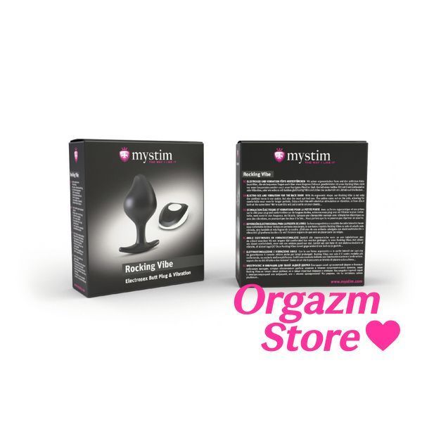 Силиконовая анальная пробка Mystim Rocking Vibe с вибрацией и пультом для электростимулятора, 3,7 см SO2964 фото
