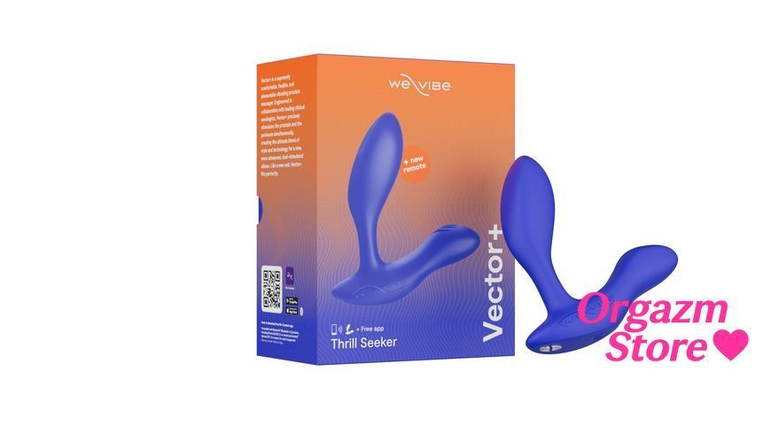 Смарт-вибромассажер простаты We-Vibe Vector+ ROYAL BLUE, пульт ДУ, регулируемый угол наклона SO8242 фото