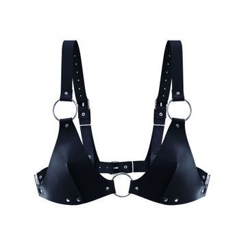 Лиф из натуральной кожи Feral Feelings - Bikini Top Black SO9420 фото