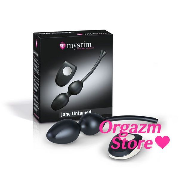 Вагинальные шарики для миостимуляции Mystim Jane Untamed Vibe с вибрацией и пультом ДУ SO2966 фото