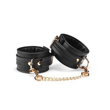 Поножи Liebe Seele Black Organosilicon Anklecuffs, экокожа SO9486 фото
