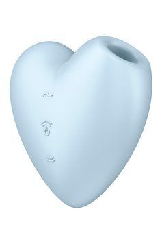 Вакуумный стимулятор-сердечко с вибрацией Satisfyer Cutie Heart Blue SO6287 фото