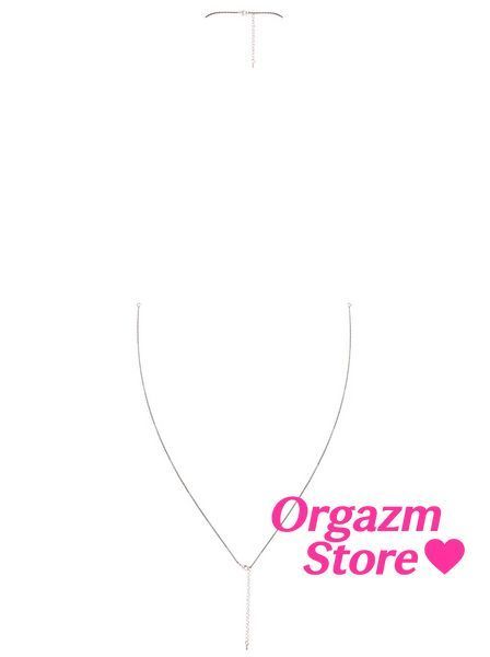 (SALE) Ланцюжок для бюста з кулоном-зіркою Obsessive Bijou 902 SO7688 фото