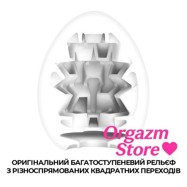 Мастурбатор-яйце Tenga Egg Boxy з геометричним рельєфом SO5488 фото
