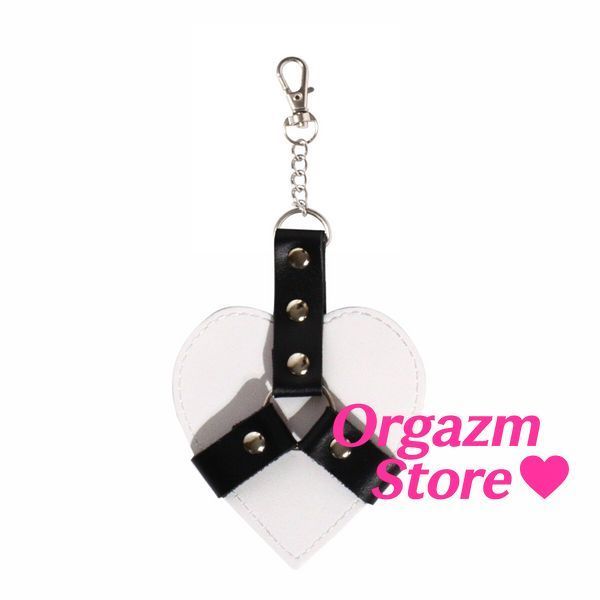 Брелок на карабине для ключей Art of Sex Chained Heart, Белый SX2339 фото