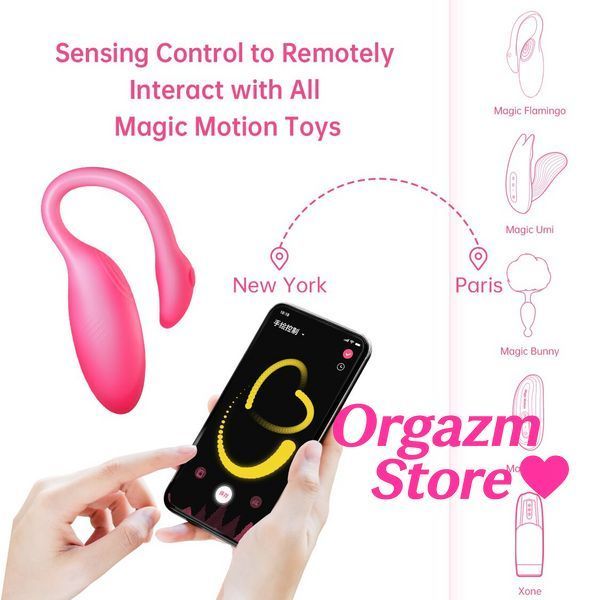 Смарт-виброяйцо Magic Motion Flamingo Max Pink 2 в 1: виброяйцо и тренажер Кегеля, 10 режимов SX2194 фото