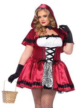 Еротичний костюм Червоної шапочки Leg Avenue Gothic Red Riding Hood 3X&ndash;4X, сукня, накидка SO9127 фото