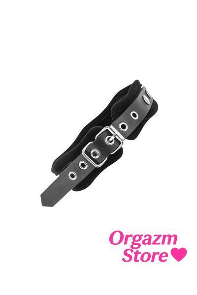 Поводок из натуральной кожи Fetish Tentation Premium Patent leather chocker and leash SX1098 фото