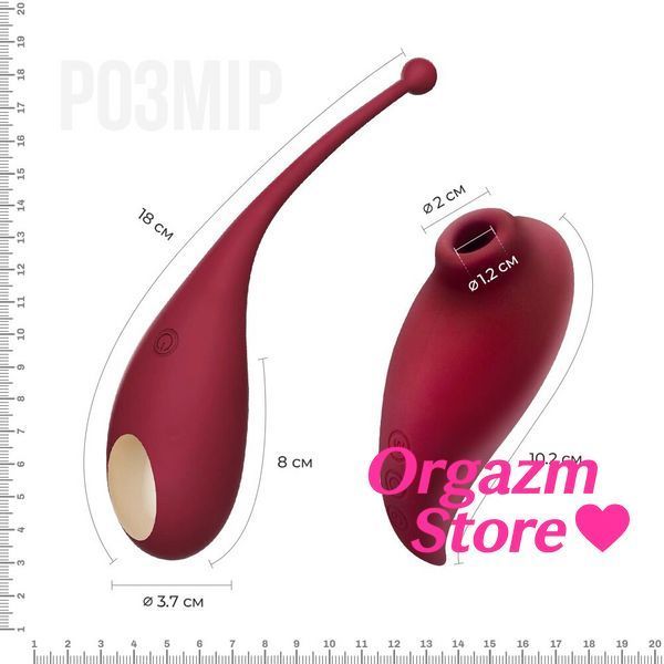 Смарт игрушка Adrien Lastic Inspiration: виброяйцо и вакуумный стимулятор с управлением со смартфона SO4480 фото