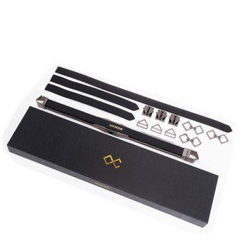 Фиксатор-распорка LOCKINK Adjustable Spreader Bar Set, черный, кожаный, ремни для шеи, рук/ног SX0853 фото