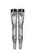 Панчохи без миска Noir Handmade F243 Tulle stockings with patterned flock embroidery, 3XL SX0160 фото 4