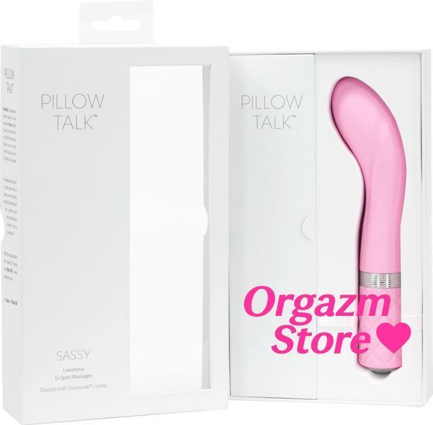 Розкішний вібратор Pillow Talk - Sassy Pink з кристалом Сваровські для точки G, подарункова упаковка SO2723 фото