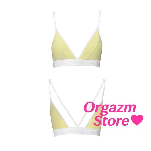 Спортивний топ з подвійними бретелями Passion PS007 TOP M, yellow SO4276 фото