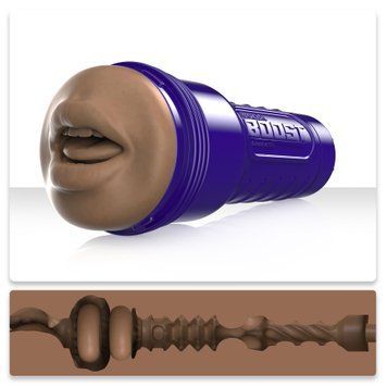 Мастурбатор-ротик Fleshlight Boost Blow Medium Dark Flesh, плаваючі кільця Turbo Tech SX1316 фото