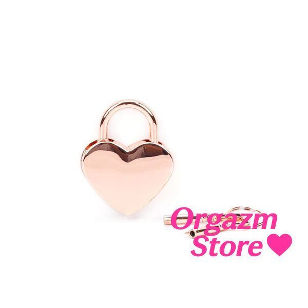 Замочок Liebe Seele Heart Shape Padlock Rose Gold (2 шт) SX1678 фото