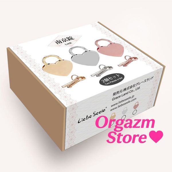 Замочок Liebe Seele Heart Shape Padlock Rose Gold (2 шт) SX1678 фото