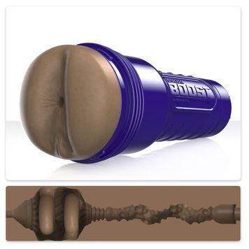 Мастурбатор-попка Fleshlight Boost Blast Female Medium Dark Flesh, плаваючі кільця Turbo Tech SX1317 фото