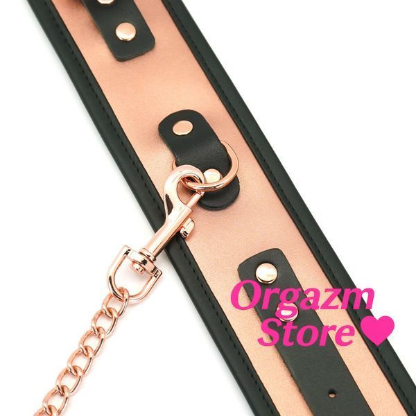Поножі Liebe Seele Rose Gold Memory Ankle Cuffs, натуральна шкіра, рожеве золото SO9497 фото