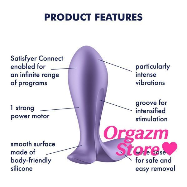 Анальная смарт-пробка с вибрацией Satisfyer Intensity Plug Purple SO8626 фото
