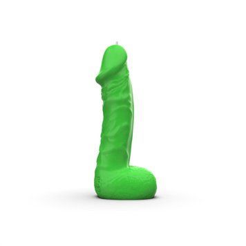 Свічка у вигляді члена Pure Bliss BIG Green 18 см SX1654 фото