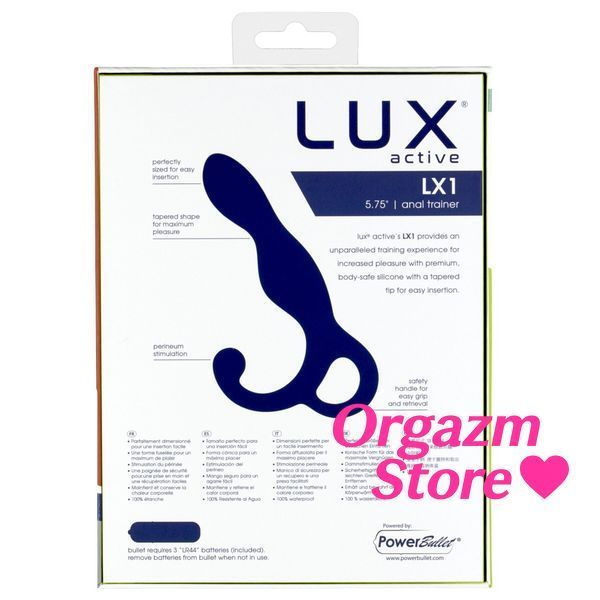 Массажер простаты Lux Active LX1 Anal Trainer 5.75&Prime;, Dark Blue, вибропуля в комплекте SO6837 фото