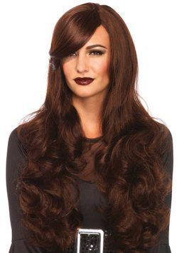 Волнистый парик с косой челкой Leg Avenue Long Wavy Wig 68 см, коричневый SO9091 фото