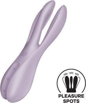 Кліторальний вібратор Satisfyer Threesome 2 Violet, 3 гнучкі пальчики, 3 мотори SX1213 фото