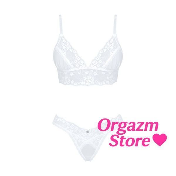 Еротичний комплект Obsessive Heavenlly 2-pcs set XS/S, бюстгальтер і танга SO8172 фото