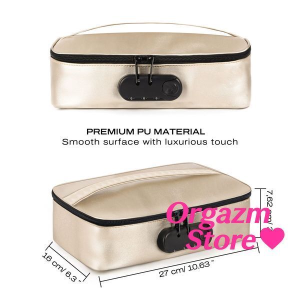 Кейс для іграшок Dorcel DISCREET BOX LUXURY GOLD, кодовий замок, 27&times;16&times;7,62 см SX1109 фото