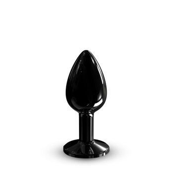 Металева анальна пробка з кристалом Dorcel Diamond Plug Black S SO7808 фото
