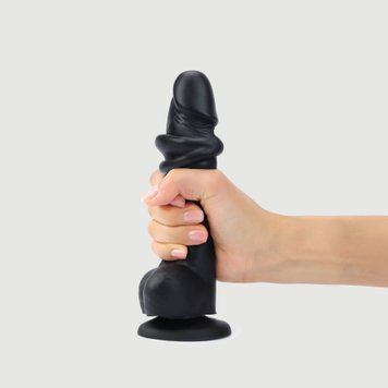 Реалістичний фалоімітатор Strap-On-Me Sliding Realistic Skin Dildo Black M, ефект рухливої шкіри SO6256 фото