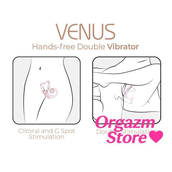 Смарт-вибратор для пар Adrien Lastic Venus + APP, двойной, можно носить под одеждой, 10 режимов SX1283 фото
