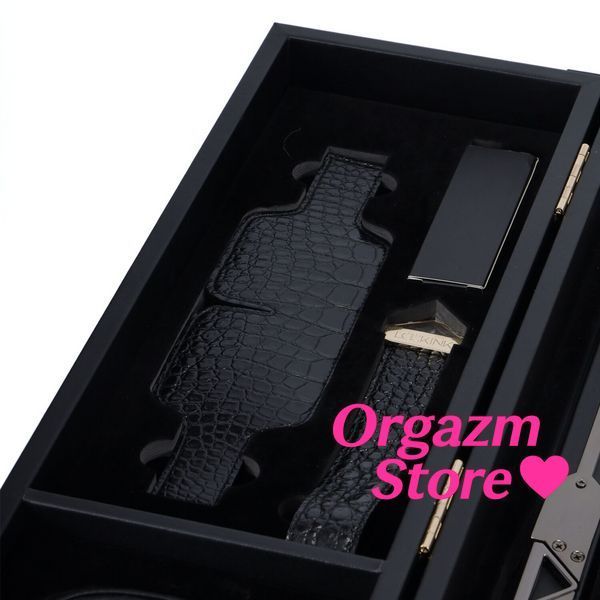 БДСМ-набор LOCKINK All-in-1 BDSM Play Kit, черный, кожа с тиснением, предметы для бондажа, шибари, ваксплея SX0819 фото