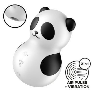 Вакуумный стимулятор с вибрацией Satisfyer Pocket Panda, 12 режимов вибрации, 11 уровней вакуума SX2176 фото