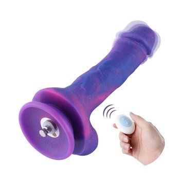 Фалоімітатор 8.2&Prime; з вібрацією для секс-машин Hismith Purple Silicone Dildo with Vibe, KlicLok SO6212 фото