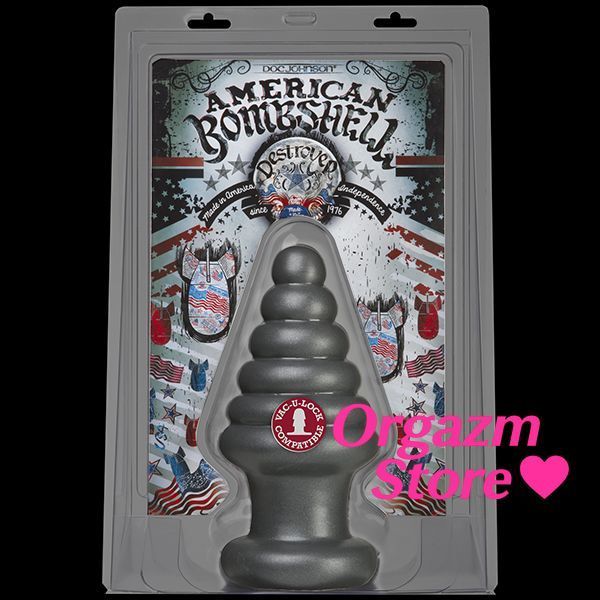 Анальна пробка для фістингу Doc Johnson American Bombshell Destroyer Gun Metal, діаметр 10,7 см SO2785 фото