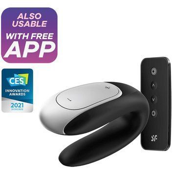 Смартвібратор для пар Satisfyer Double Fun (Black) з пультом ДК SO5058 фото