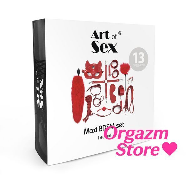 Набор BDSM Art of Sex &ndash; Maxi BDSM Set Leather, 13 предметов, черный, натуральная кожа SO7139 фото
