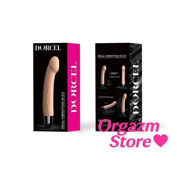 Вібратор Dorcel Real Vibration M Flesh 2.0, діаметр 3,7см, перезаряджається, для точки G SO3819 фото